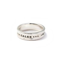 CALEE Round plane silver ring