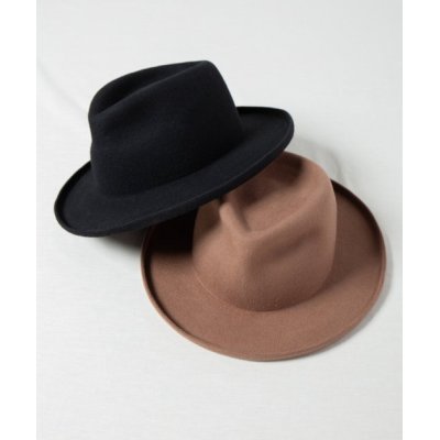 画像1: 【Racal】Edge Up Brim Wool Fedora Hat