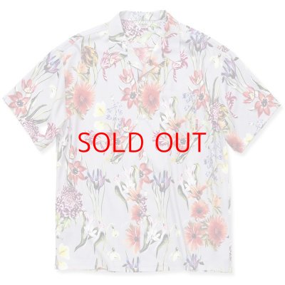 画像2:  CALEE  Allover flower pattern amunzen cloth S/S shirt