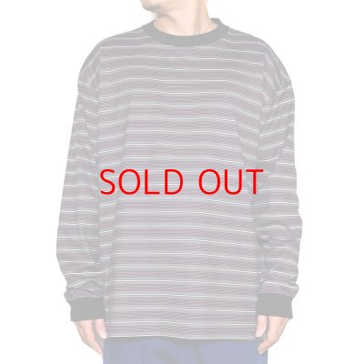 画像4: SALE 40%OFF CALEE  Drop shoulder narrow pitch border L/S cutsew