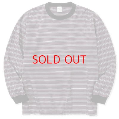 画像2: SALE 40%OFF CALEE  Drop shoulder narrow pitch border L/S cutsew