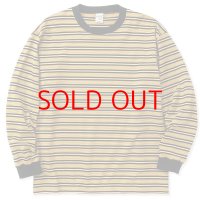 SALE 40%OFF CALEE  Drop shoulder narrow pitch border L/S cutsew