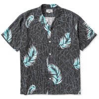 CALEE Allover feather pattern amunzen cloth S/S shirt