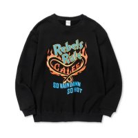 CALEE "REBELS RULE" CREW NECK SW ＜NATURALLY PAINT DESIGN＞