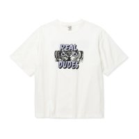 CALEE  DROP SHOULDER "REAL DUDES" TEE