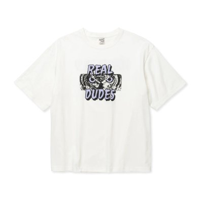 画像1: CALEE  DROP SHOULDER "REAL DUDES" TEE