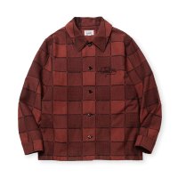 CALEE  BLOCK CHECK OVER SIZE SHIRT JACKET