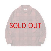  CALEE  BLOCK CHECK OVER SIZE SHIRT JACKET