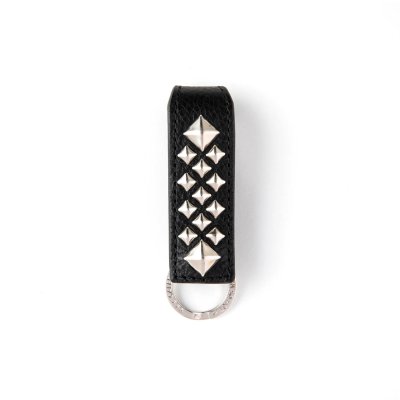 画像1: CALEE  STUDS LEATHER SNAP KEY RING