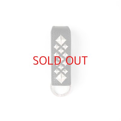 画像1: CALEE  STUDS LEATHER SNAP KEY RING