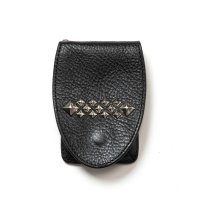 CALEE  STUDS LEATHER MULTI COIN CASE