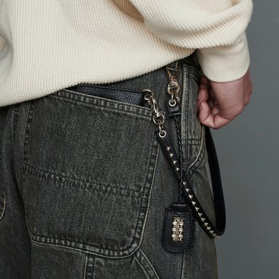 画像3: CALEE  STUDS LEATHER WALLET CORD