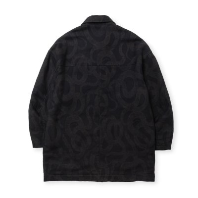 画像2: CALEE  JACQUARD HALF COAT ＜SNAKE PATTERN＞