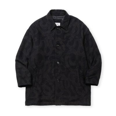 画像1: CALEE  JACQUARD HALF COAT ＜SNAKE PATTERN＞