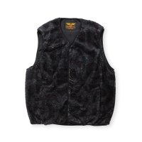 CALEE  NYLON RIP FLEECE WAIST COAT ＜SNAKE PATTERN＞