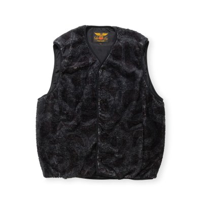 画像1: CALEE  NYLON RIP FLEECE WAIST COAT ＜SNAKE PATTERN＞