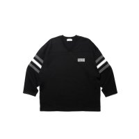 COOTIE  Heavy Oz Jersey Jacquard Sleeve Hockey Shirt