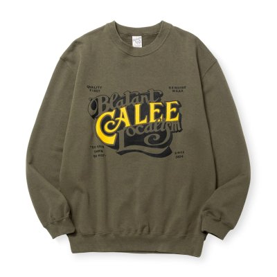 画像1: CALEE  CAL BL LOGO CREW NECK SW ＜NATURALLY PAINT DESIGN＞