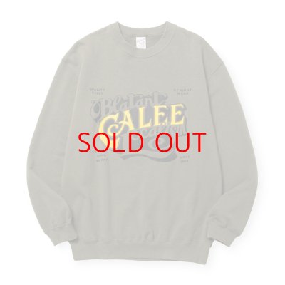 画像1:  CALEE  CAL BL LOGO CREW NECK SW ＜NATURALLY PAINT DESIGN＞