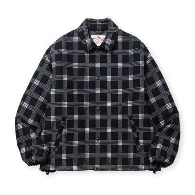 画像1: CALEE  BOX CHECK OVER SIZE COACH JACKET