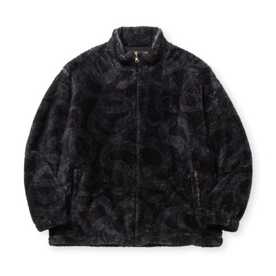 画像1: CALEE  NYLON RIP FLEECE TRACK TYPE JACKET ＜SNAKE PATTERN＞