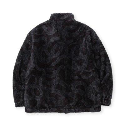 画像2: CALEE  NYLON RIP FLEECE TRACK TYPE JACKET ＜SNAKE PATTERN＞