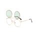 画像2: CALEE  FLIP UP TYPE CIRCLE METAL GLASSES (2)