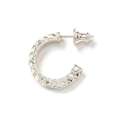 画像1: CALEE  SNAKE ROLL SILVER PIERCE ＜LARGE＞