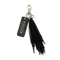 CALEE  LEATHER TASSEL KEY RING 