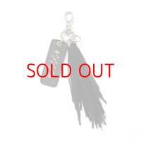 CALEE  LEATHER TASSEL KEY RING 