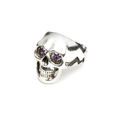 画像1: CALEE  × D.O.D LUCKY SKULL RING ＜AMETHYST＞