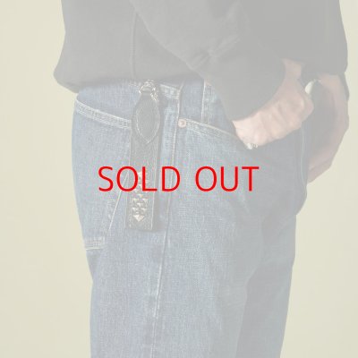 画像3: CALEE  STUDS LEATHER FLAT SHORT KEY RING