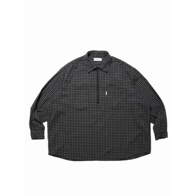 画像1: COOTIE  Amundsen Check Overized Half Zip L/S Shirts