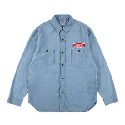 画像1: SD Stadium Logo Patch Chambray Shirt