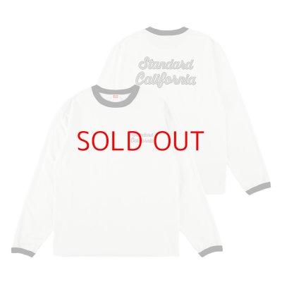 画像1: SD US Cotton Script Logo Ringer Long Sleeve T