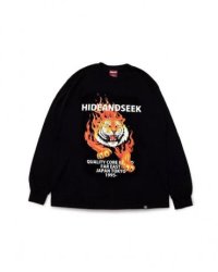 HIDE&SEEK  Tiger L/S Tee(Front)