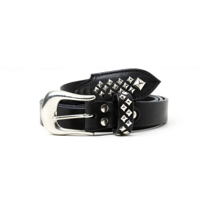 画像1: CALEE  STUDS LEATHER NARROW BELT ＜TYPE B＞