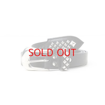 画像1: CALEE  STUDS LEATHER NARROW BELT ＜TYPE B＞