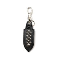 CALEE STUDS LEATHER KEY RING
