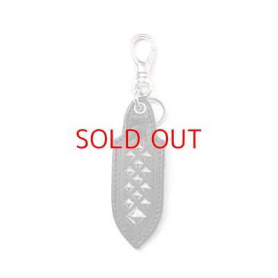 画像1: CALEE STUDS LEATHER KEY RING