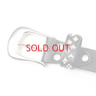 画像2: CALEE  STUDS LEATHER NARROW BELT ＜TYPE B＞