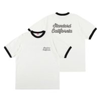 SD US Cotton Script Logo Ringer T
