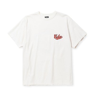 画像1: CALEE BINDER NECK B.L EMBLEM LOGO VINTAGE TEE ＜NATURALLY PAINT DESIGN＞