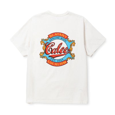 画像2: CALEE BINDER NECK B.L EMBLEM LOGO VINTAGE TEE ＜NATURALLY PAINT DESIGN＞