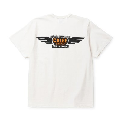 画像4: CALEE  BINDER NECK WING LOGO VINTAGE TEE ＜NATURALLY PAINT DESIGN＞
