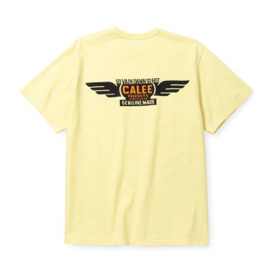 画像3: CALEE  BINDER NECK WING LOGO VINTAGE TEE ＜NATURALLY PAINT DESIGN＞