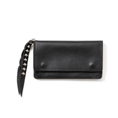 画像1: CALEE  PLANE LEATHER LONG WALLET ＜STUDS CHARM＞ 