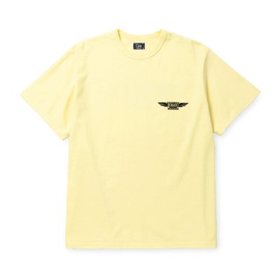 画像1: CALEE  BINDER NECK WING LOGO VINTAGE TEE ＜NATURALLY PAINT DESIGN＞