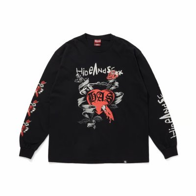 画像1: HIDE&SEEK  Heart And Dagger L/S Tee(Front)