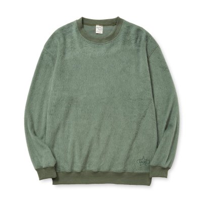 画像1: CALEE  SHAGGY FABRIC CREW NECK SW
